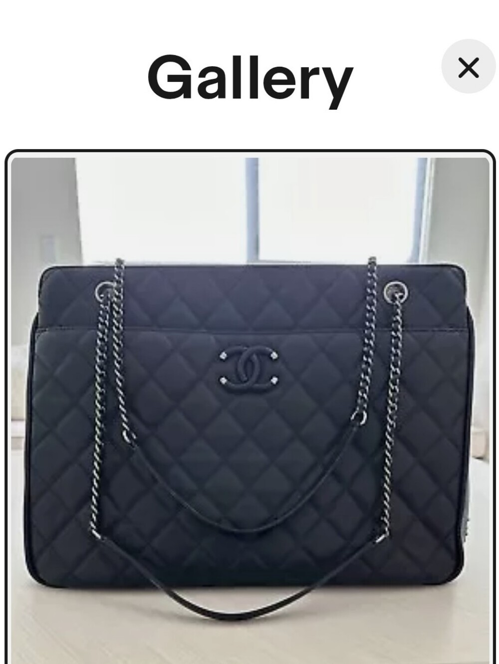 CHANEL Black Quilted Lambskin Shoulder Bag with Chain Strap in Excellent Con.